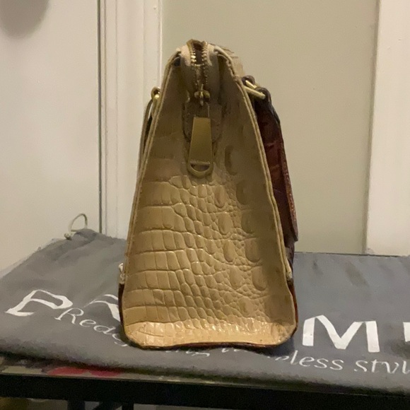 Brahmin Anywhere Tote Tri-color Vanilla Leather Handbag and Wallet - Picture 3 of 13